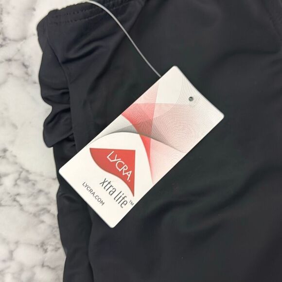 Lands End Black Square Neck One Piece Swimsuit 16DD NWT - Picture 4 of 5